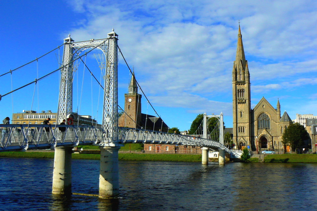 Riverness suspension footbridge
